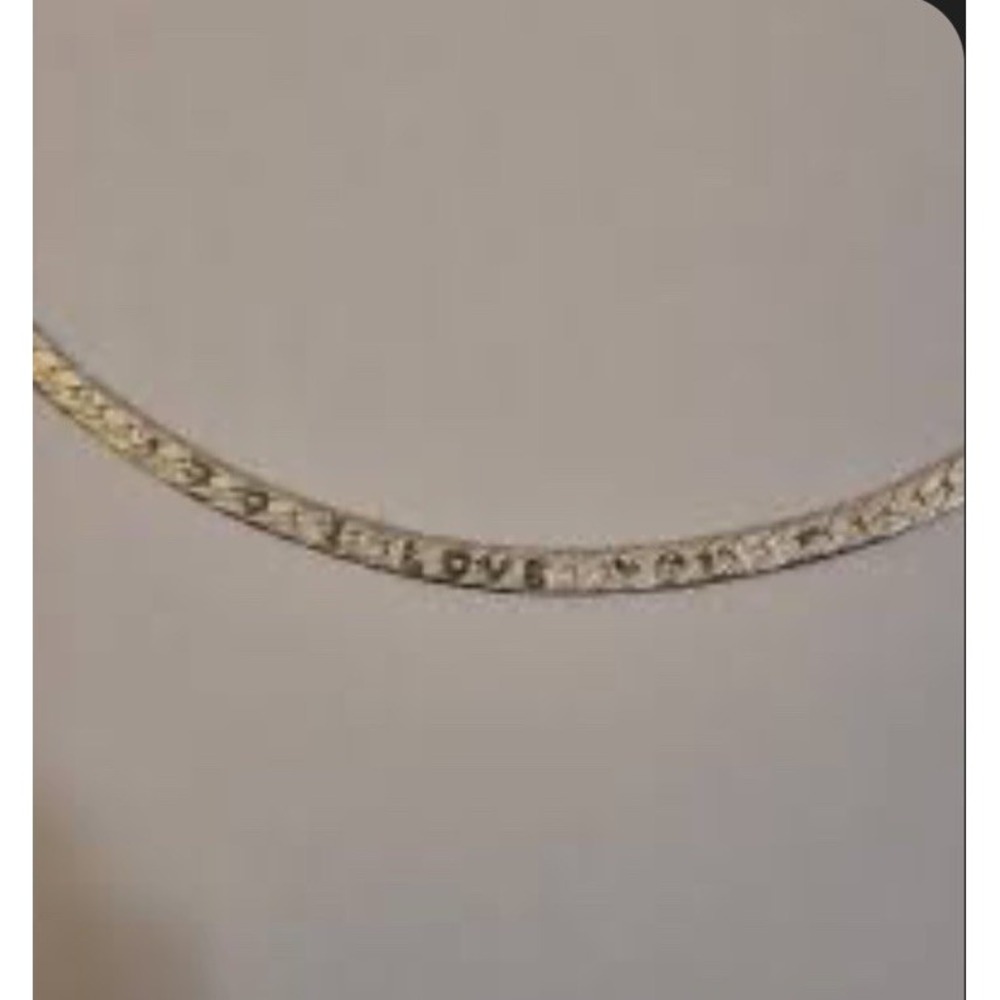 Herringbone 925 Sterling Silver Necklace Italy I Love You Hearts 18" Valentines - Picture 3 of 3